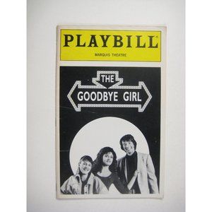 The Goodbye Girl Marquis Theatre Playbill August 1993 Bernadette Peters Short